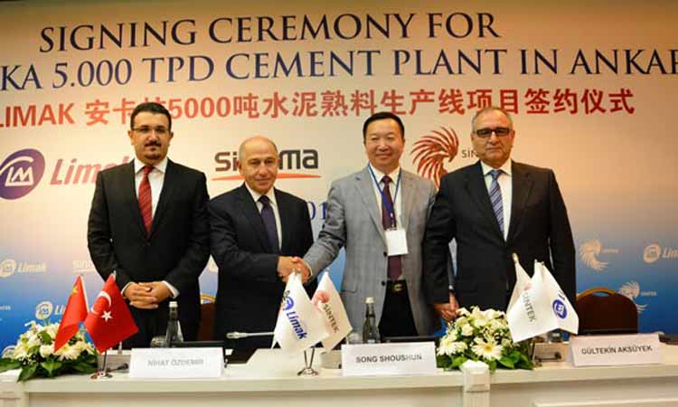 Limak,Yeni Çimento Yatırımı İçin Çinli Sinoma ile EPC Sözleşmesi İmzaladı